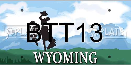 BTT13 Wyoming License Plate