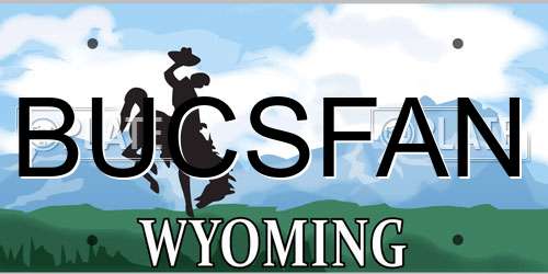 BUCSFAN Wyoming License Plate