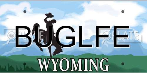 BUGLFE Wyoming License Plate