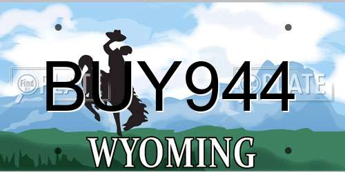BUY944 Wyoming License Plate