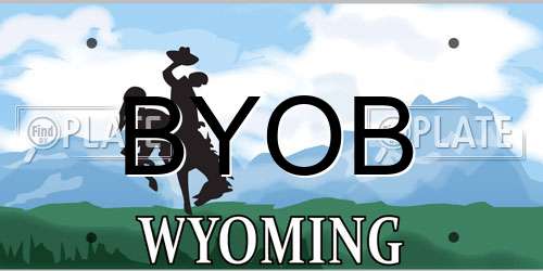 BYOB Wyoming License Plate