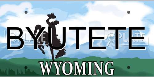 BYUTETE Wyoming License Plate