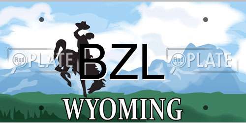 BZL Wyoming License Plate