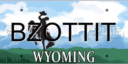 BZOTTIT Wyoming License Plate