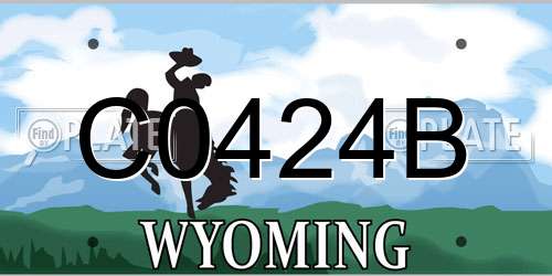 C0424B Wyoming License Plate