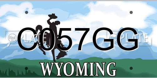 C057GG Wyoming License Plate