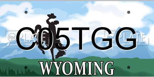 C05TGG Wyoming License Plate
