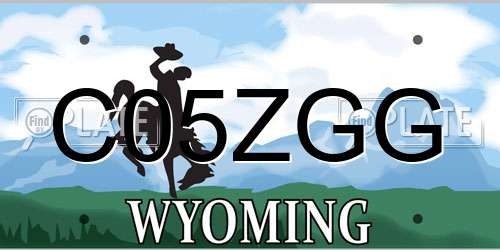 C05ZGG Wyoming License Plate
