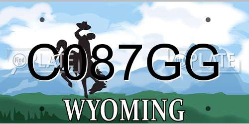 C087GG Wyoming License Plate