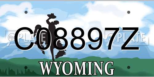 C08897Z Wyoming License Plate