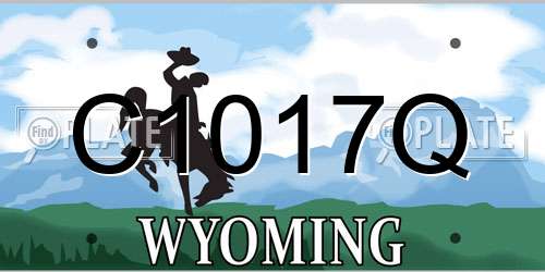C1017Q Wyoming License Plate