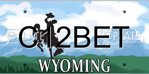 C12BET Wyoming License Plate