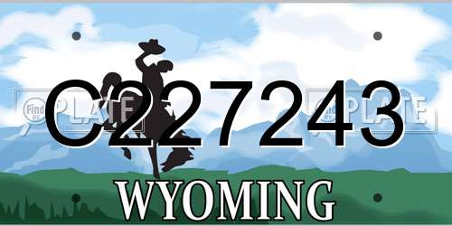 C227243 Wyoming License Plate