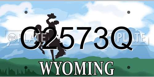 C2573Q Wyoming License Plate