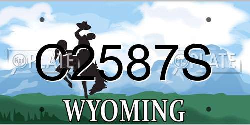 C2587S Wyoming License Plate