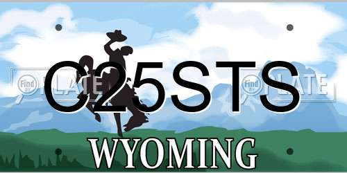 C25STS Wyoming License Plate