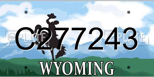 C277243 Wyoming License Plate