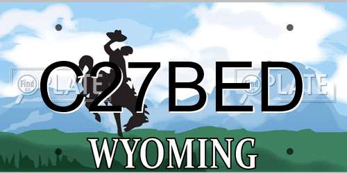 C27BED Wyoming License Plate