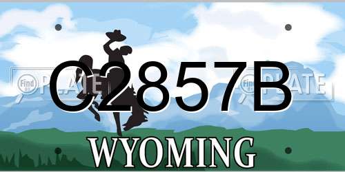 C2857B Wyoming License Plate