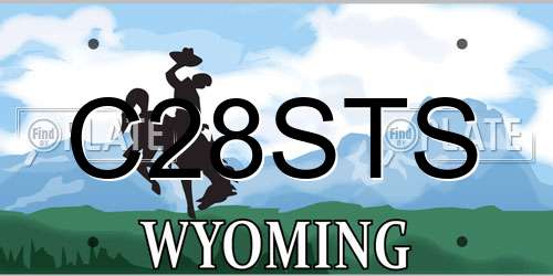 C28STS Wyoming License Plate