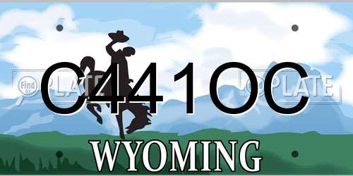 C441OC Wyoming License Plate
