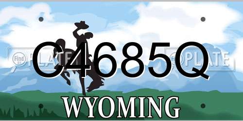 C4685Q Wyoming License Plate