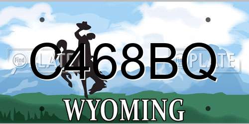 C468BQ Wyoming License Plate
