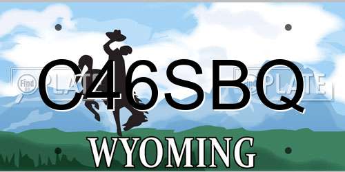 C46SBQ Wyoming License Plate