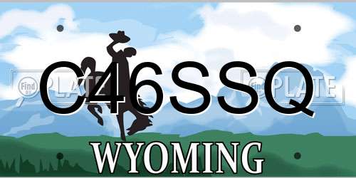 C46SSQ Wyoming License Plate