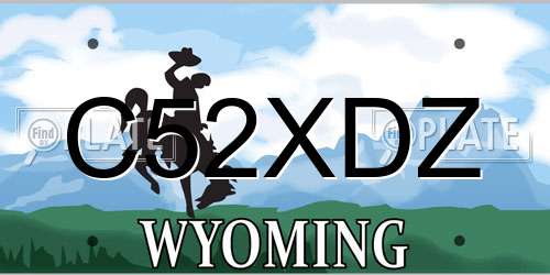 C52XDZ Wyoming License Plate