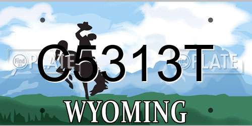 C5313T Wyoming License Plate