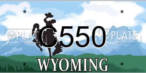 C550 Wyoming License Plate