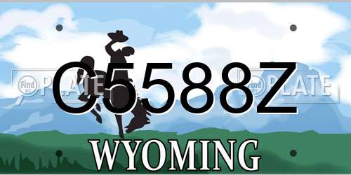 C5588Z Wyoming License Plate