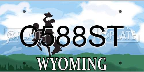 C588ST Wyoming License Plate