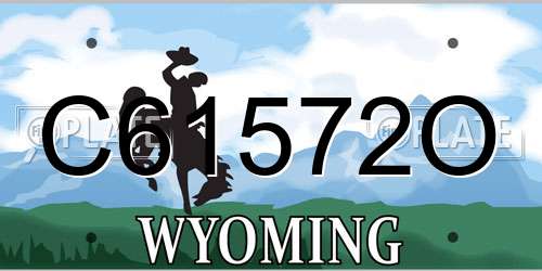 C61572O Wyoming License Plate
