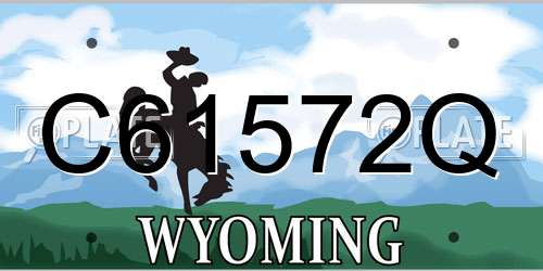 C61572Q Wyoming License Plate