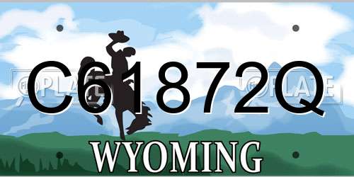 C61872Q Wyoming License Plate