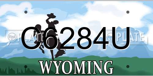 C6284U Wyoming License Plate