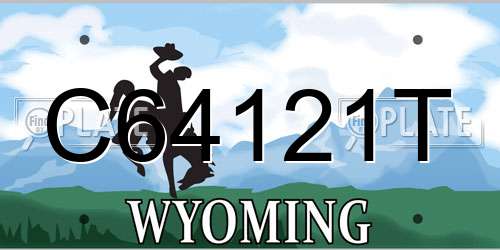 C64121T Wyoming License Plate