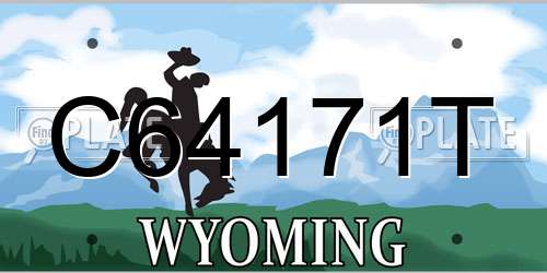C64171T Wyoming License Plate