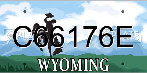 C66176E Wyoming License Plate