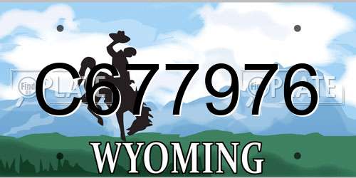 C677976 Wyoming License Plate