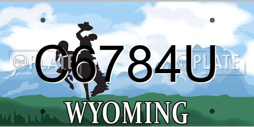 C6784U Wyoming License Plate