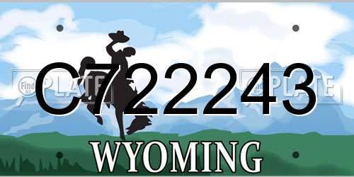 C722243 Wyoming License Plate