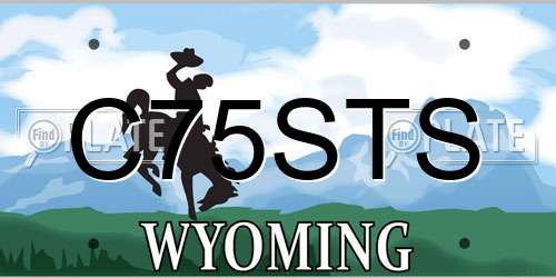 C75STS Wyoming License Plate