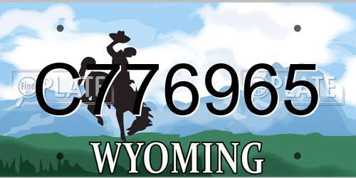C776965 Wyoming License Plate