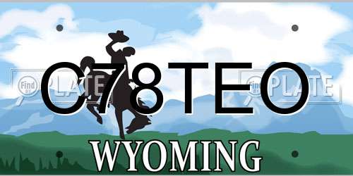 C78TEO Wyoming License Plate