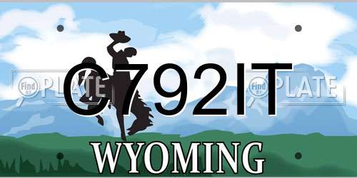 C792IT Wyoming License Plate