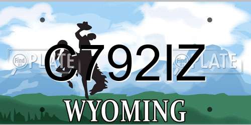 C792IZ Wyoming License Plate