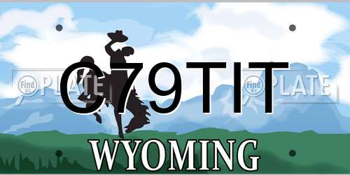 C79TIT Wyoming License Plate